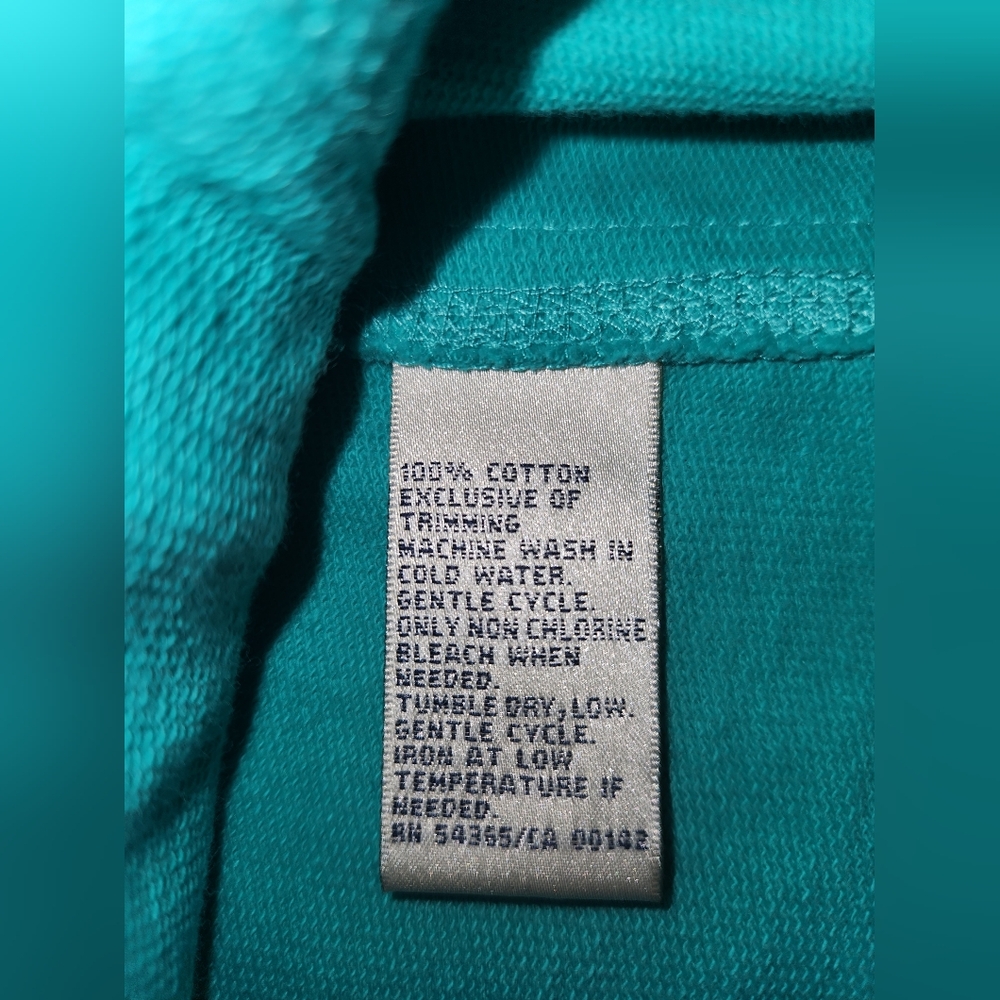 Women's Teal Allison Daley 3/4 Length Sleeve Zip Up Hoodie Size 3X - Picture 5 of 8